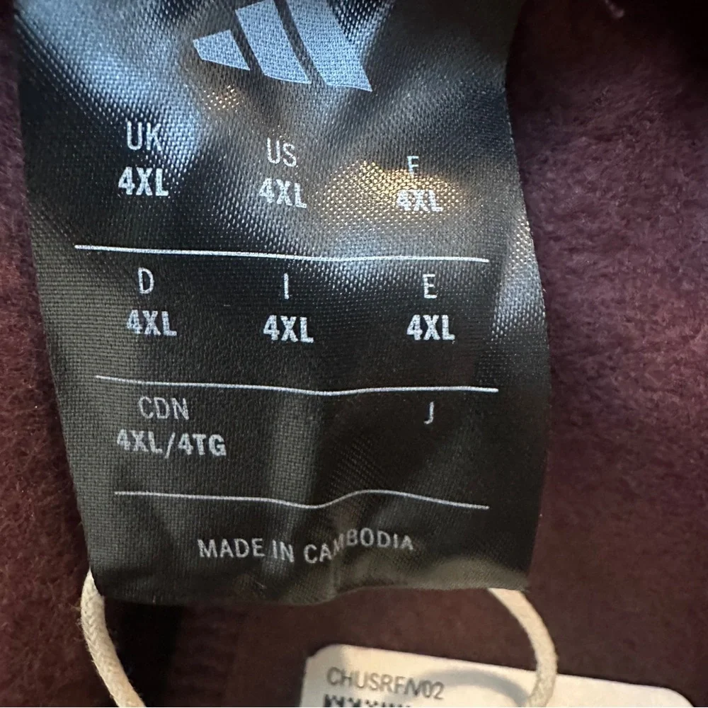 Adidas Multi Sport Regular Fit Pants Men’s Size 4XL  Ruby Burgundy Red